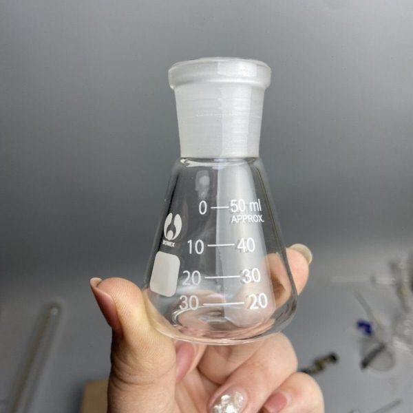 标准口三角烧瓶锥形瓶50ml口径24#耐高温玻璃烧瓶,工业油品/胶粘/化学/实验室用品,烧杯/烧瓶,淘宝优惠券,粉丝福利购,淘宝优惠卷