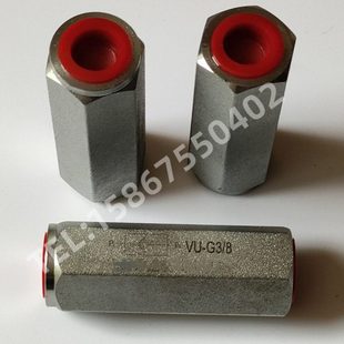 管式单向阀VU-G1/4 VU-G3/8 VU-G3/4 VU-G1 VU-G2 单向阀 止回阀