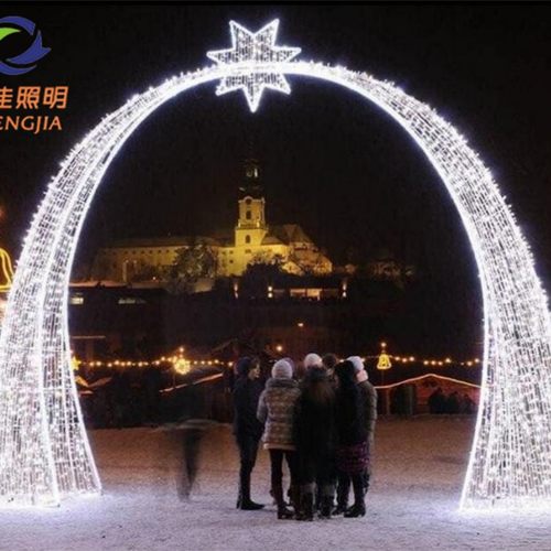 led跨街公路拱门造型灯 节日彩灯陈美装饰工程灯具源头厂家