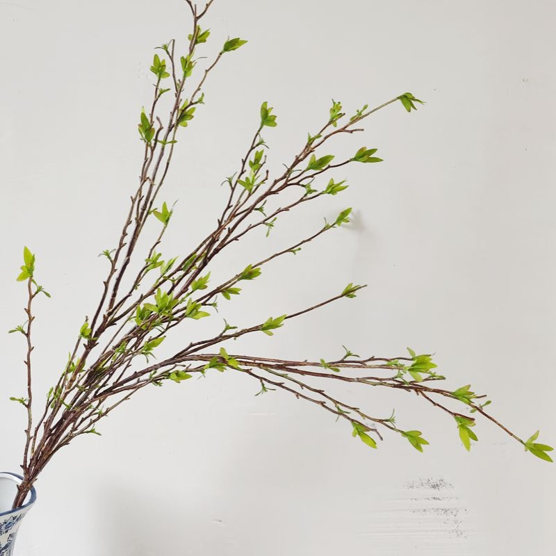 仿真花树枝 嫩芽树杈枯枝插花缠绕素材软装花艺diy装饰品柳芽迎春