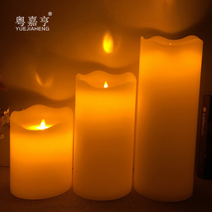 超大直径15 20CM仿真摇摆火苗LED电子蜡烛灯会所酒吧婚礼引路剧本