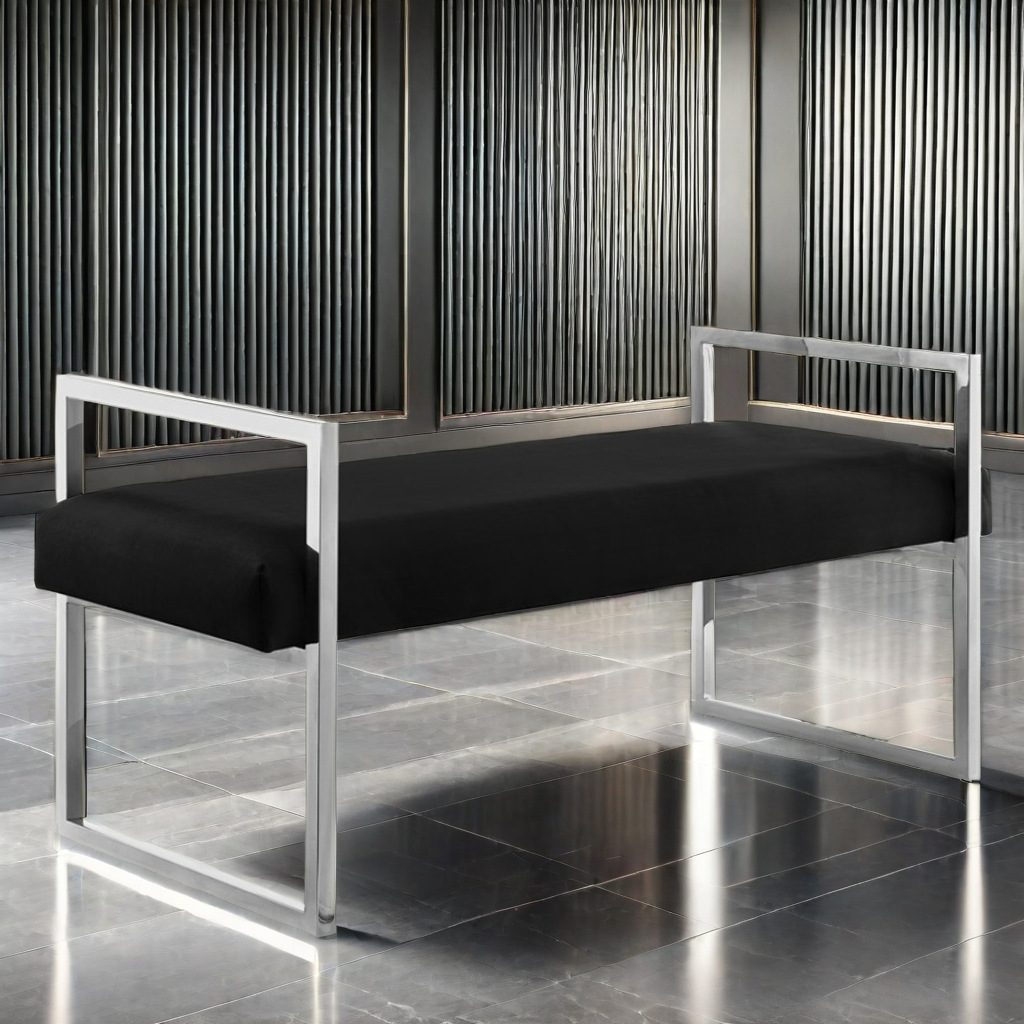 工厂现货简约轻奢软包坐垫换鞋凳卡座长条凳海绵沙发凳绒布床尾凳