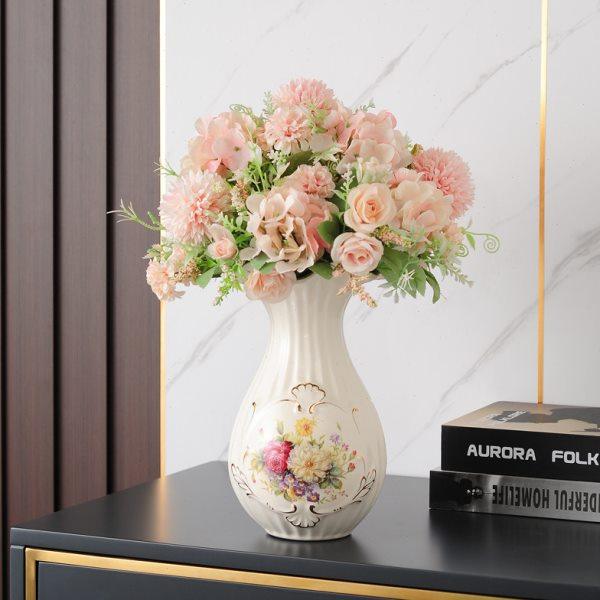 花瓶摆件客厅插花轻奢陶瓷干花装饰欧式创意简约餐桌电视柜小花盆,家居饰品,花瓶,淘宝优惠券,粉丝福利购,淘宝优惠卷