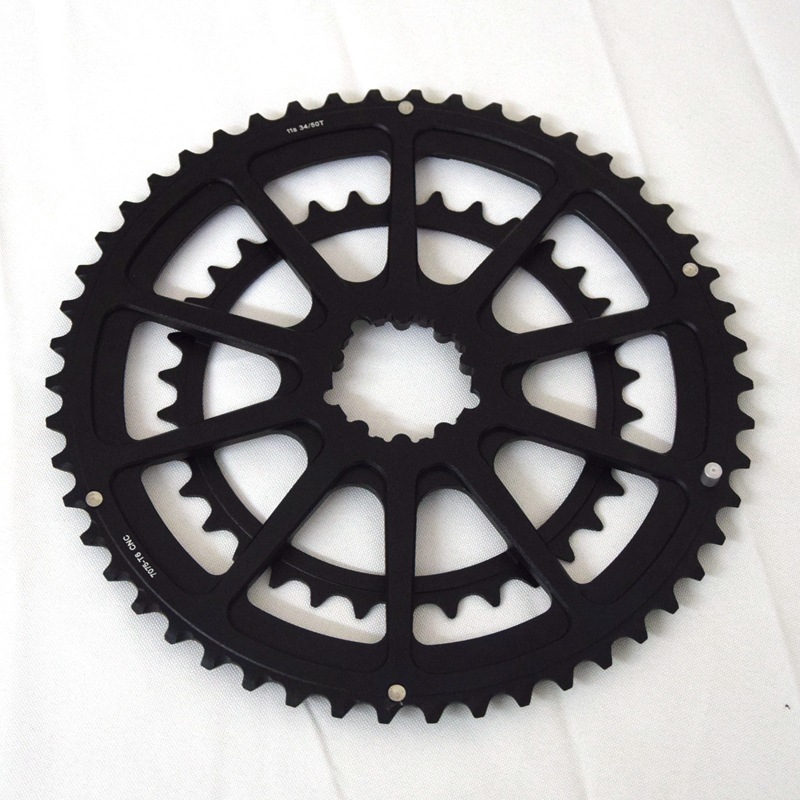 公路车牙盘折叠车齿盘50-34一体轮盘10速11速盘片GXP兼容