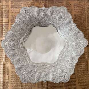 印度果盘干果盘复古轻奢水果盘家用创意大容量锌合金托盘盘子套装