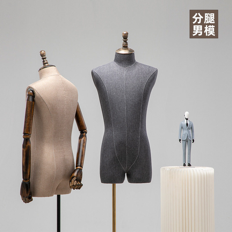 半身人体男模特道具服装店男装高档假人架子橱窗人偶人台展示架