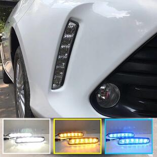 适用于16-17年款新威驰日行灯丰田威驰前雾灯改装LED日间行车灯