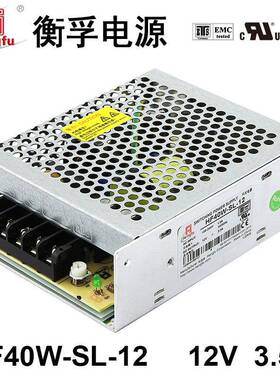 衡孚电源HF40W-SL-12宽电压输入直流DC12V3.5A单路输出开关电源