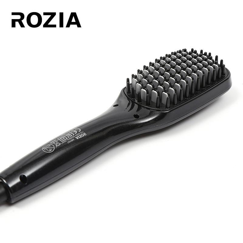 ROZIA爆款直发梳多功能直发梳铝合金直发器多功能电热梳