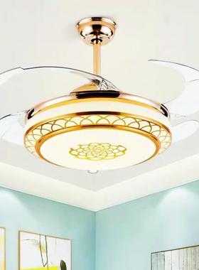 天地宏慈吊扇灯隐形风扇灯餐厅卧室吊灯带灯吊扇家用灯扇一体电扇