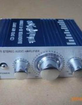 热销HY-2001迷你小型汽车功放机DC12V小功放2声道桌面音响功放