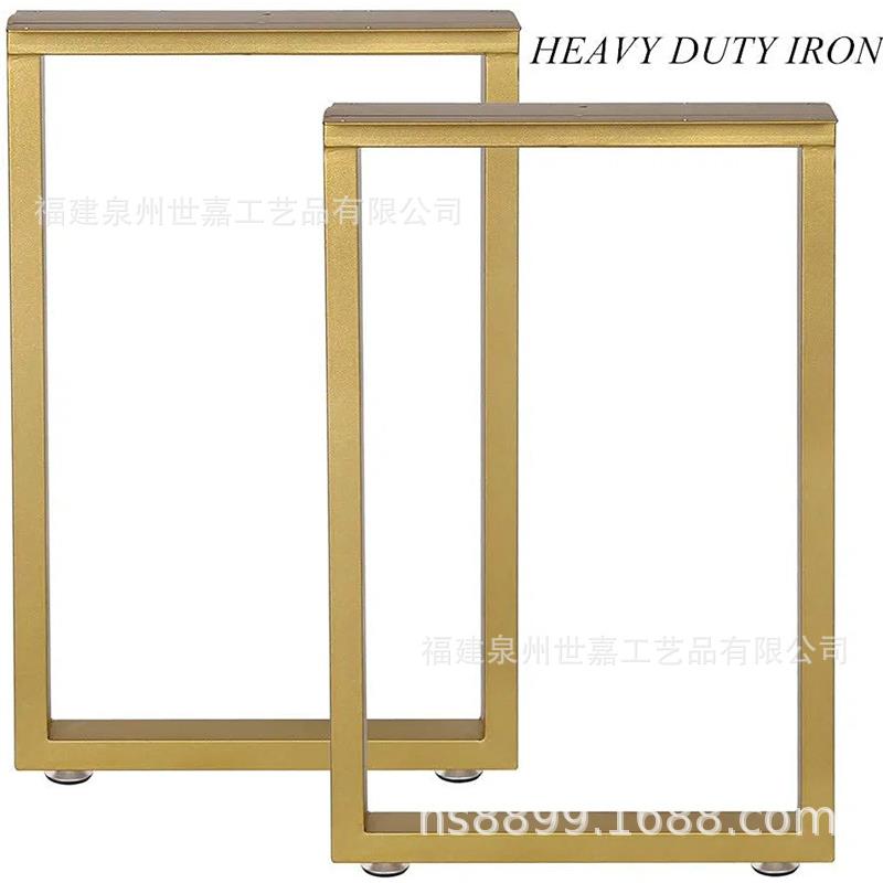 金色桌腿桌腿28英寸重型餐桌金属桌腿，方形铁桌腿(只有腿没有板)