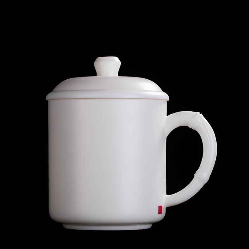 陶瓷功夫泡茶杯办公室茶水分离杯会议室带把