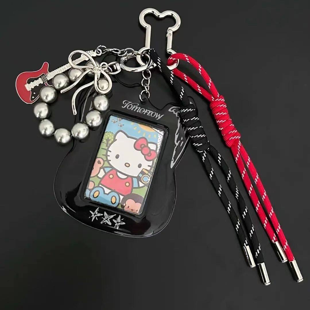 原创手作 贝斯吉他卡套极繁卡包展示包包挂件超萌个性钥匙扣挂件