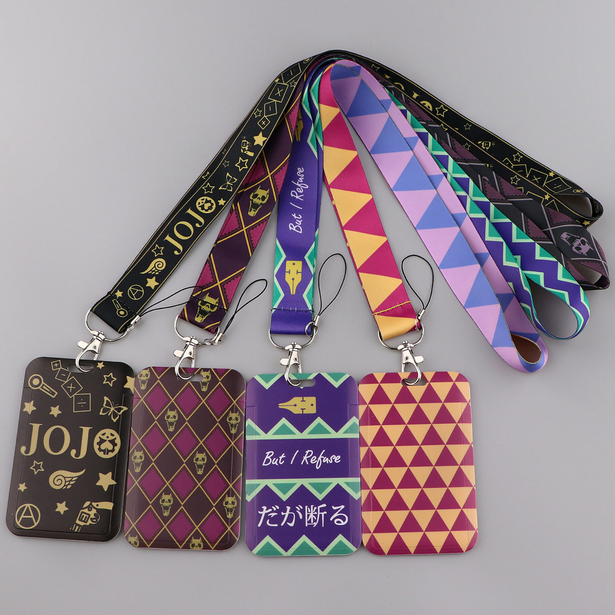 动漫JOJO奇妙冒险挂绳 校园饭卡公交门禁卡工作厂牌硬壳卡套带挂绳校牌工厂牌钥匙扣卡套一体,文具电教/文化用品/商务用品,卡套/证件套,淘宝优惠券,粉丝福利购,淘宝优惠卷