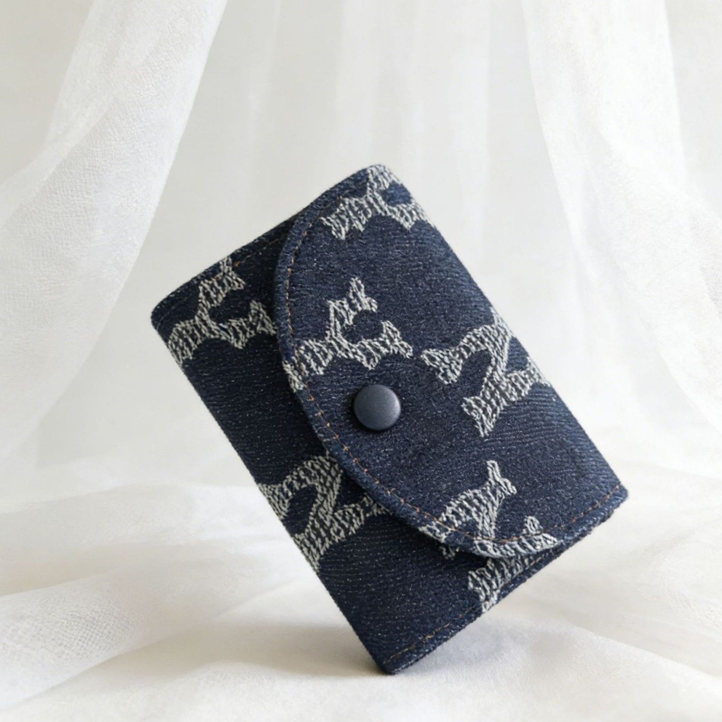 包多小巧卡套卡位风琴证件迷你名片夹卡片卡包女短款复古男士牛仔