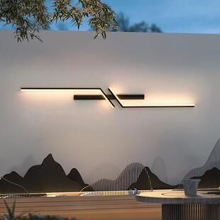户外壁灯灯防水太阳能别墅花园室外庭院阳台线型门口洗墙壁挂式