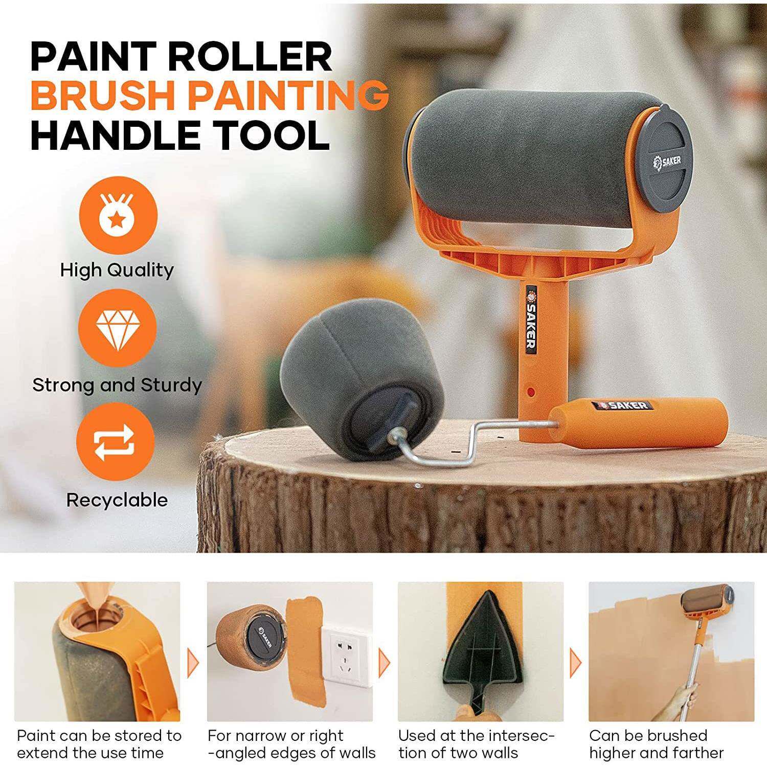 油漆滚筒刷乳胶漆地坪漆专用刷工具涂料刷小滚筒刷子