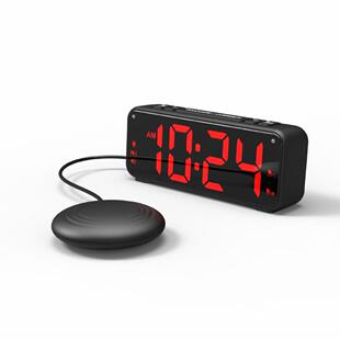 强劲震动闹钟两组闹铃重睡震动大声音电子钟多功能强度时钟震动器