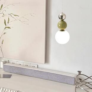 奶油风床头吊灯卧室法式高级感主卧吊线灯全光谱护眼儿童房小吊灯