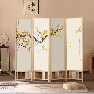 屏风隔断客厅入户正对门办公茶室家用美容院折叠屏风宋代美学中式