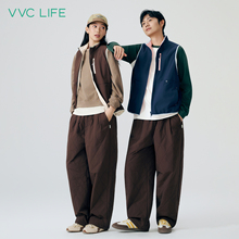 VVClife双面摇粒绒抓绒马甲男女2025年冬季新款户外防风保暖绒衣
