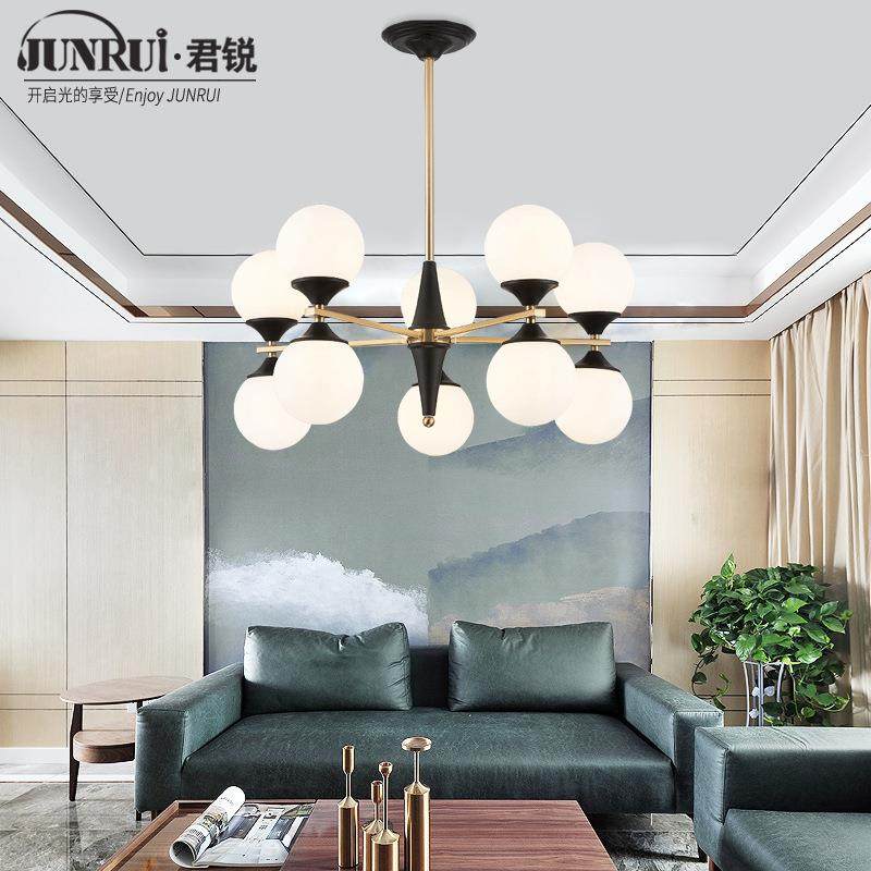 全铜简约现代客厅灯北欧创意卧室吊灯美式网红轻奢魔豆分子玻璃灯,电子元器件市场,其它元器件,淘宝优惠券,粉丝福利购,淘宝优惠卷