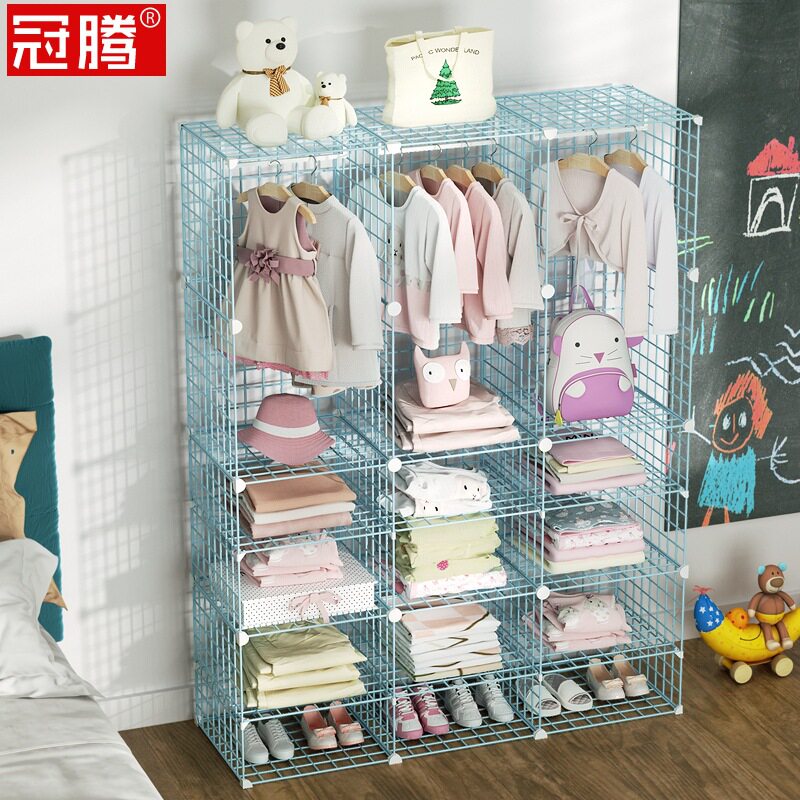 儿童衣柜卧室家用收纳神器宝宝简易衣服柜子大容量储物柜组合衣橱