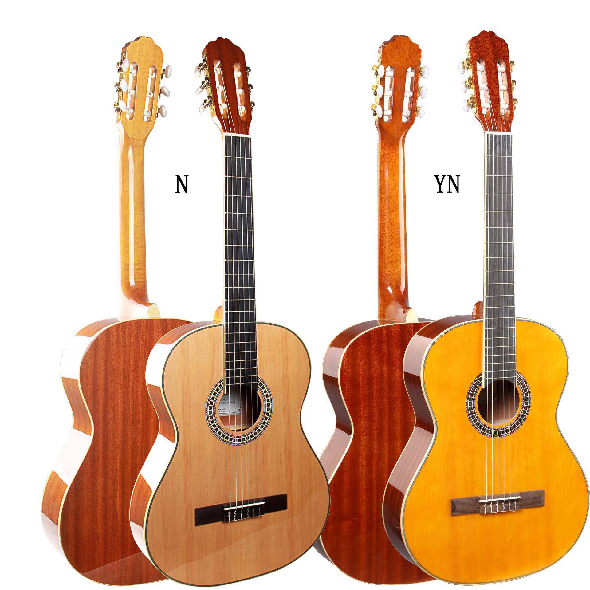 直销39寸吉他圆角古典原木琴云杉实木初学乐器男女通用jita