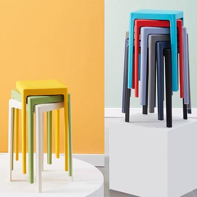 塑料凳子加厚成人家餐桌板凳沙发现代简约时尚创意北欧方凳椅子