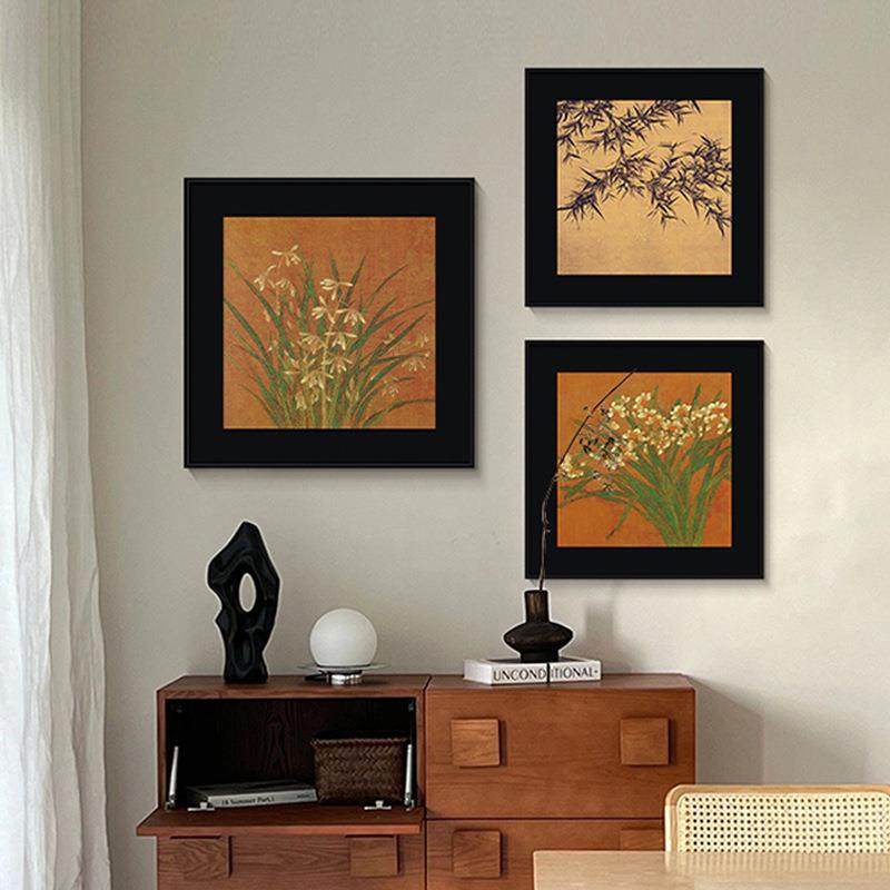 兰香四溢中古风花卉餐厅组合装饰画法式复古沙发背景挂画艺术画,节庆用品/礼品,新娘配件,淘宝优惠券,粉丝福利购,淘宝优惠卷