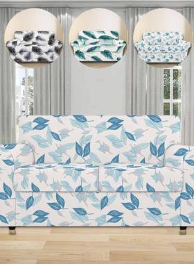 3pcs双人沙发套家具保护沙发柔软带弹性底部适合儿童