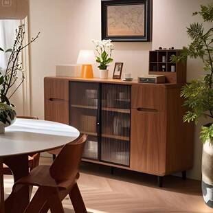 茶水柜靠墙餐边柜一体柜子储物柜家用实木客厅收纳2025新款置物柜