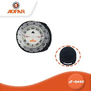 Q60C潜水指南针专业深潜夹管式 指南针荧光表盘 奥发 AOFAR
