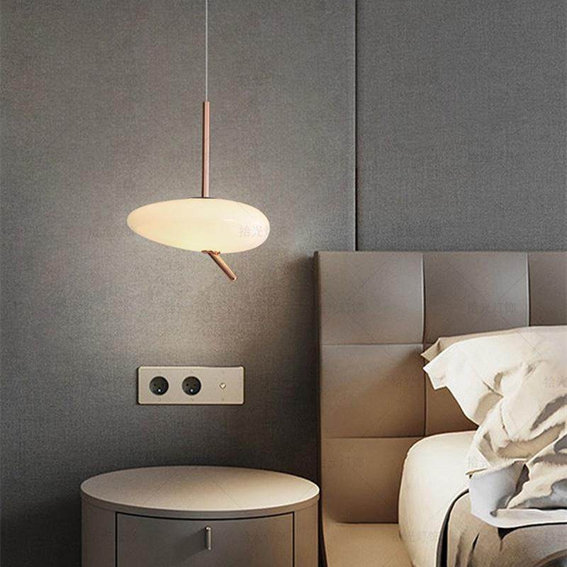 餐厅小吊灯北欧简约鹅卵石触摸灯具设计师吧台卧室床头灯家居极简