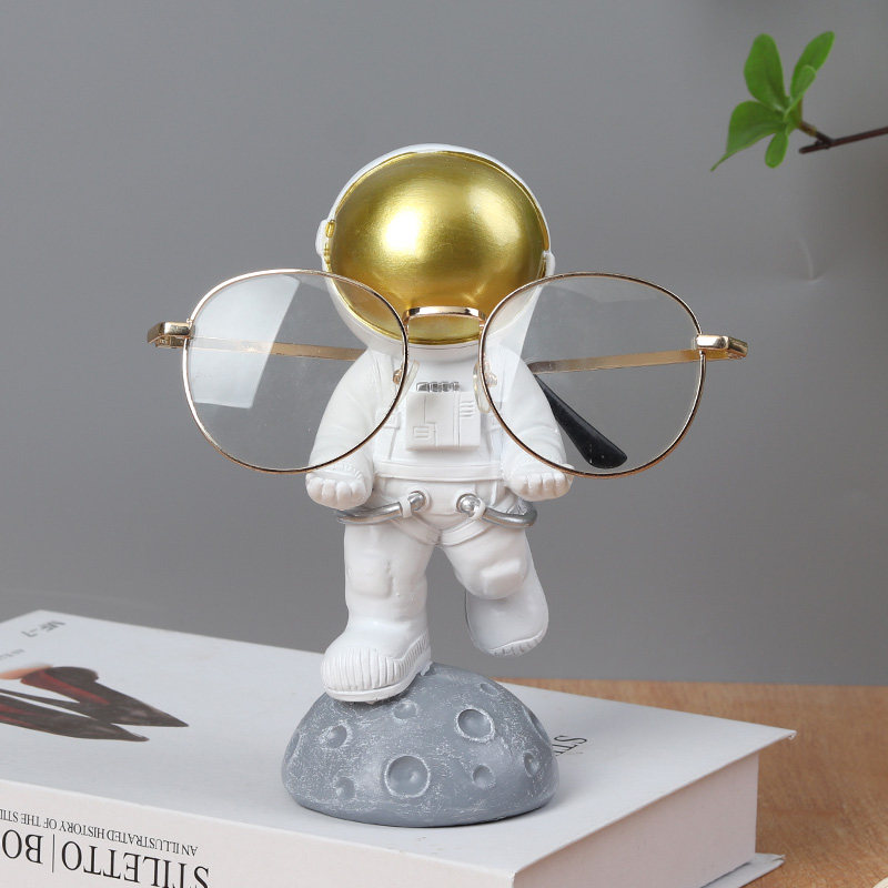 创意可爱眼镜展示架装饰陈列桌面眼镜收纳支架宇航员眼镜托架摆件