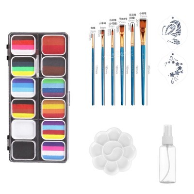 儿童舞台妆人体彩绘颜料脸部儿童脸部彩绘脸彩水溶性彩绘膏摆摊