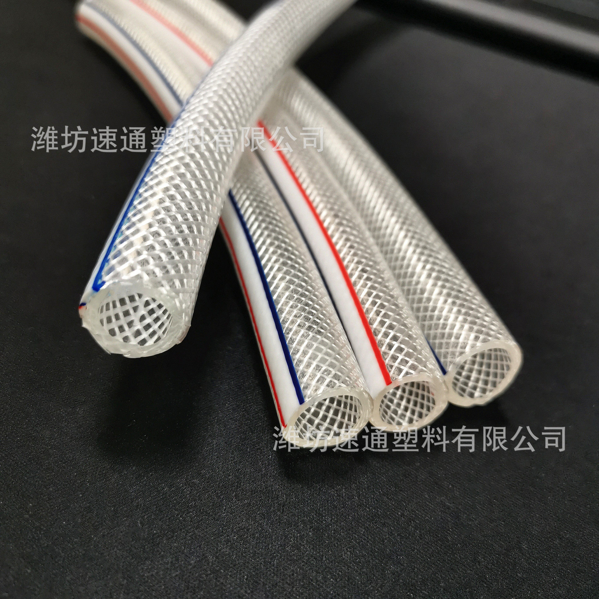 厂家售PVC耐磨耐腐蚀蛇皮管家用透明塑料水管纤维增强网纹软管