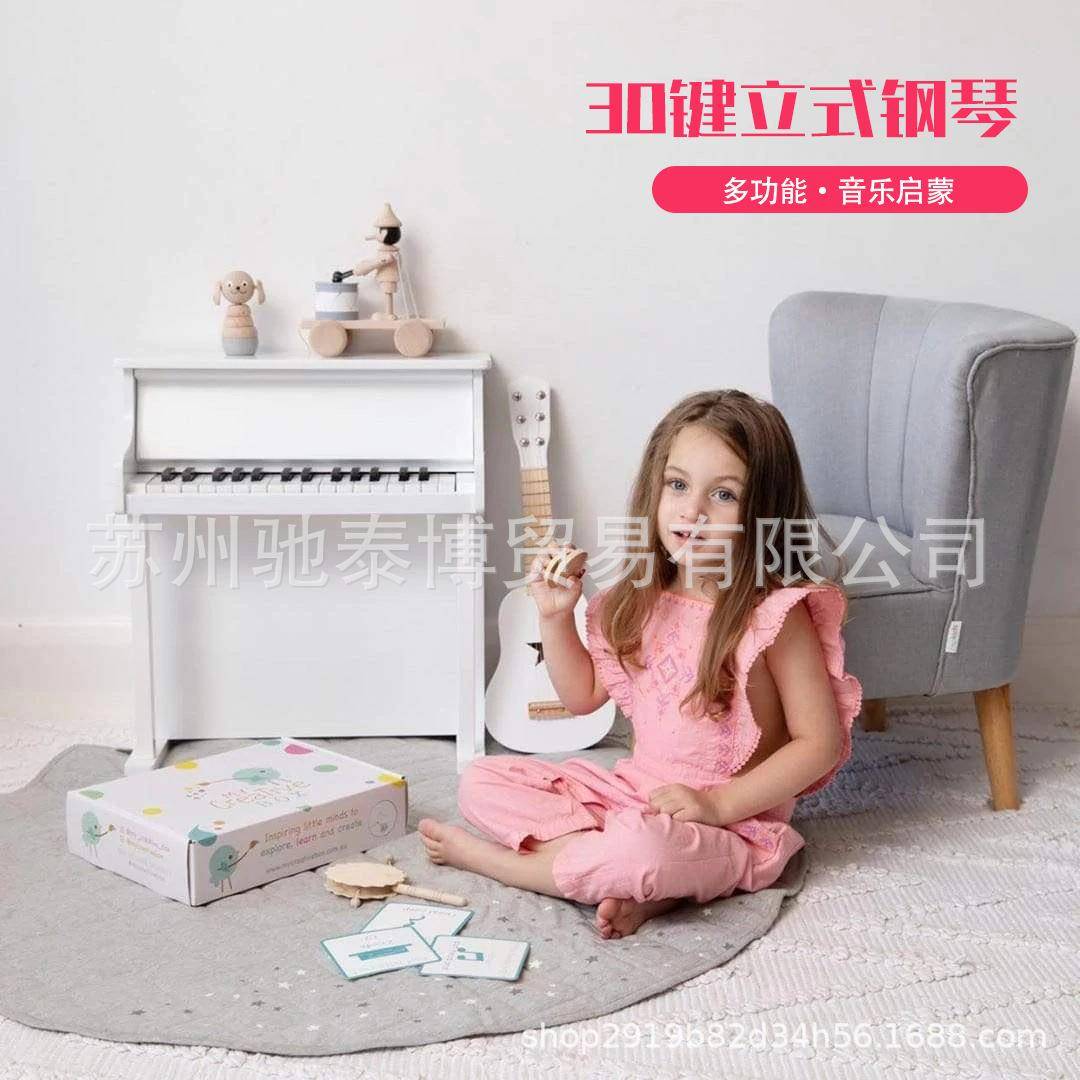 30键小钢琴木制机械发音可弹奏儿童玩具乐器