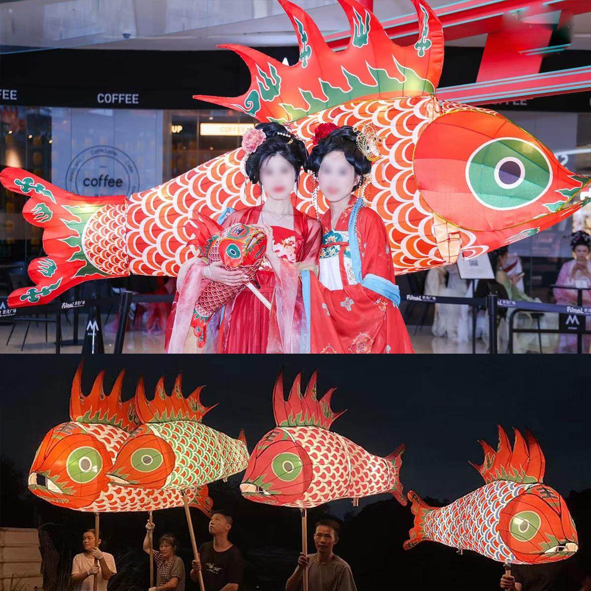 手持凤凰花灯鱼灯笼造型灯大型节日装扮金鱼装饰春节彩灯吊灯定制,节庆用品/礼品,节日装扮用品,淘宝优惠券,粉丝福利购,淘宝优惠卷