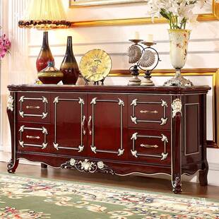 室电视WMC柜主卧床尾储物1卧.6米柜房间欧式 电视柜高70 实木地柜款