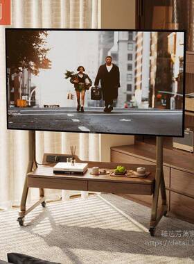 臻选实木可移动视柜34908客厅家电小户型现代简用约落地物电视储