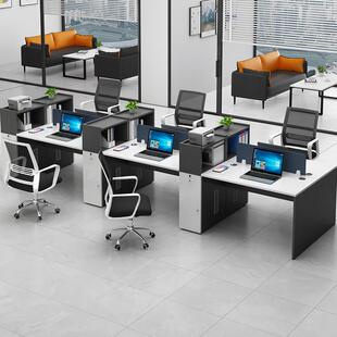 财务办公桌/4/26/四位员工职员办办公详咨询客桌椅组合卡座屏风公
