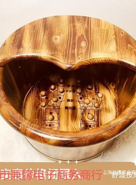 碳足化柏木泡香木脚桶过小腿泡脚55865木桶家用实浴桶过膝加厚新