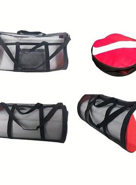 加潜水脚蹼旗包潜单水网包装备袋手提网袋肩70656装备含肩带厚配