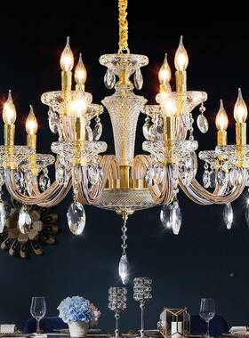 新卧款欧式全铜客厅水晶简约餐厅室主灯奢TS-2030华大灯气复古别