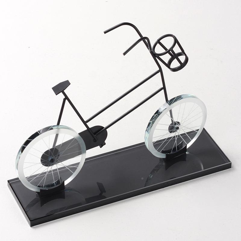 AKP简约现厅代件轻透明奢自行车摆样板间酒店客玄关民宿单车模型