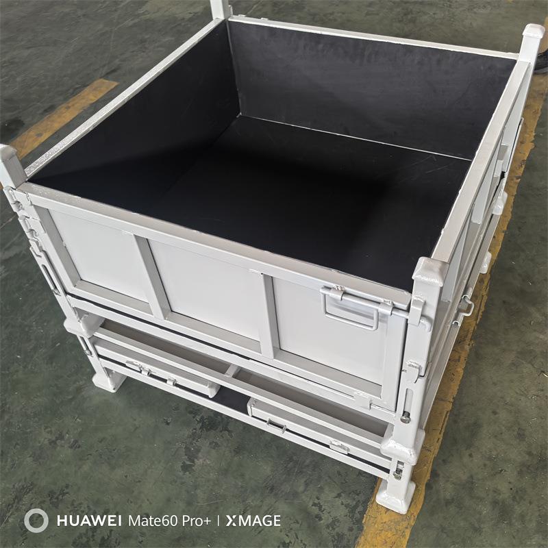 车零部金件10023属铁箱防撞EVA泡棉金属周箱双面开门带盖汽周转转