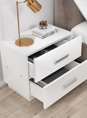 简约现代床头纯实木岩板卧奢室柜加高储物78542柜极轻简收纳柜