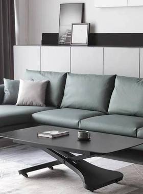 升降茶小几餐桌两用户型功能意式极简多岩板茶几客厅一88686体式